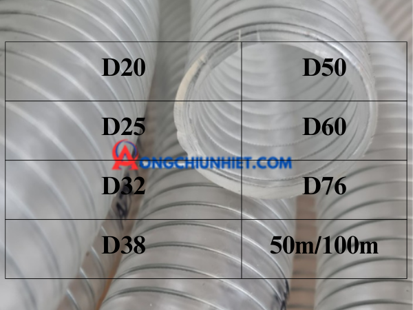 Kích cỡ ống nhựa dẫn bia, rượu, nước ngọt