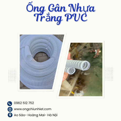 Ống gân nhựa trắng PVC – Giải pháp linh hoạt cho hệ thống hút bụi nhỏ gọn