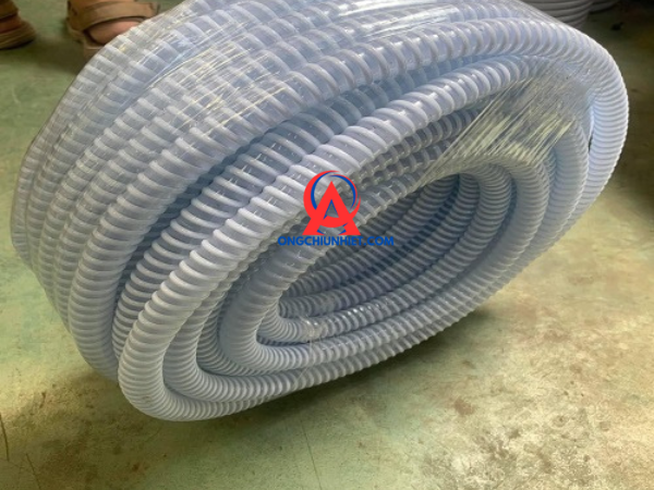 Cuộ ống gân nhựa trắng 30m dễ di chuyển