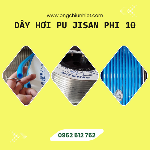 Dây Hơi PU Jisan phi 10 – Lựa Chọn Phổ Biến Cho Gara & Tiệm Sửa Xe