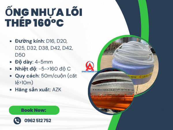 Liên hệ mua ống nhựa lõi thép 160 độ C tại TP HCM