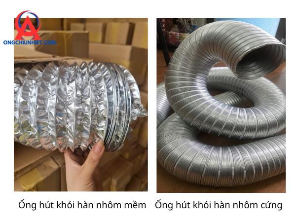 Ống hút khói hàn chất liệu nhôm